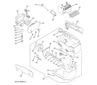 GE DSL26DHWCSS ice maker & dispenser diagram