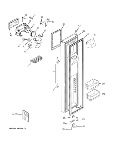 Freezer door