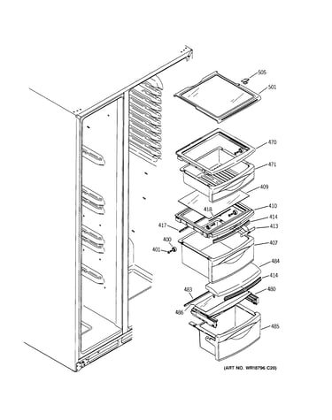 Fresh food shelves