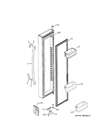Freezer door