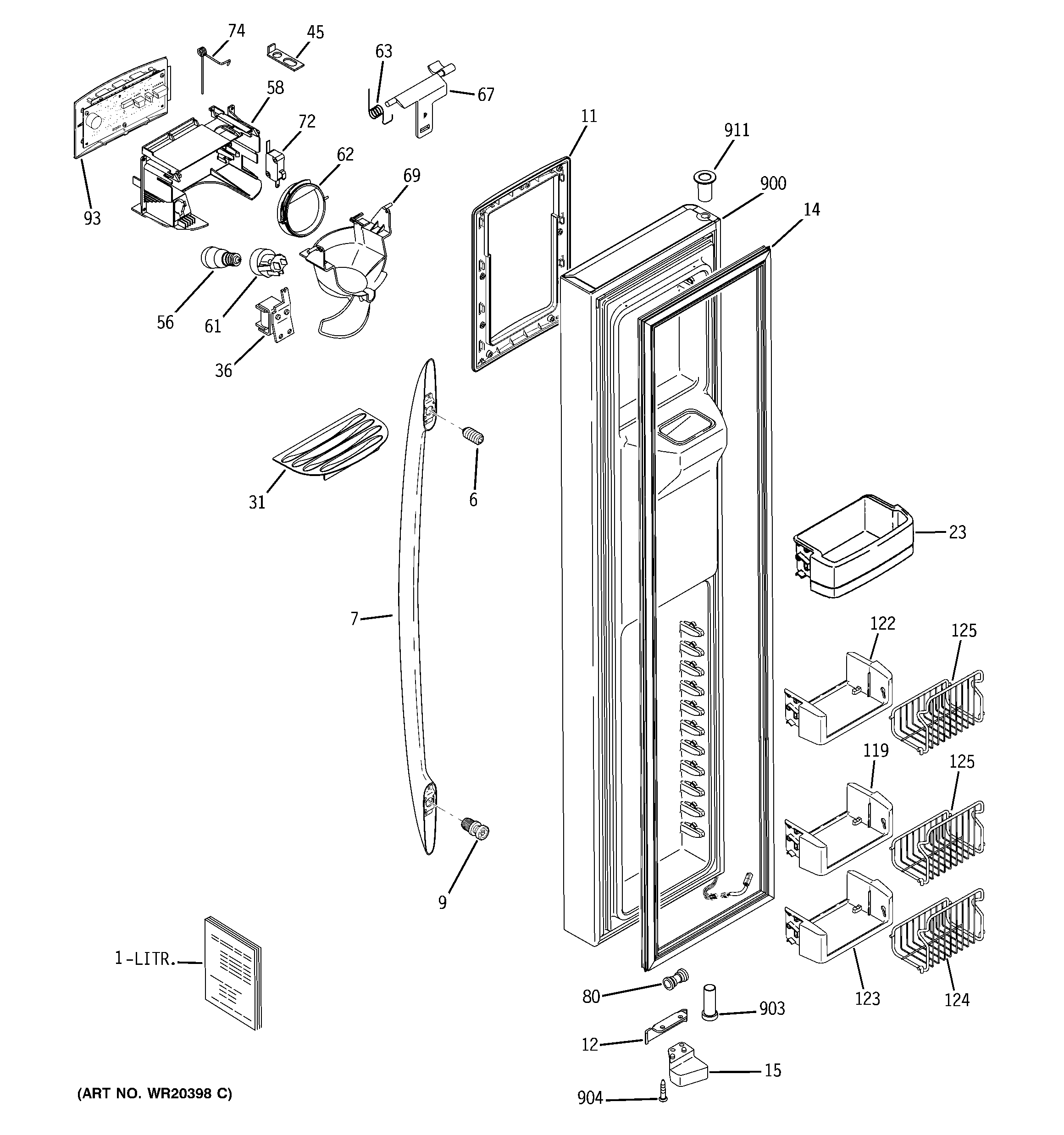 Freezer door