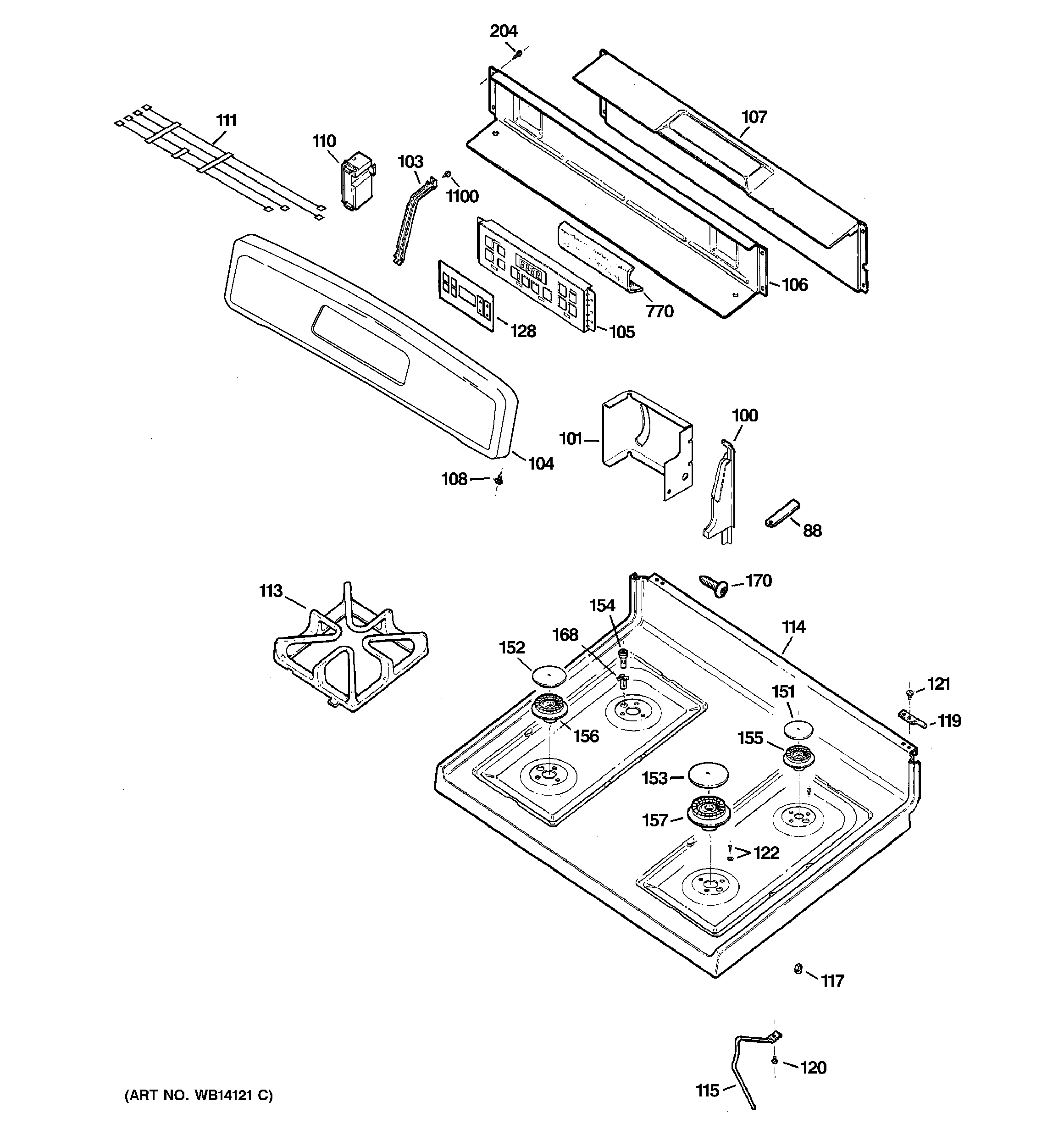 CONTROL PANEL & COOKTOP