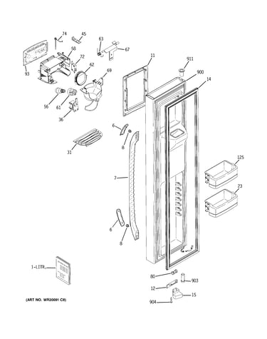 Freezer door
