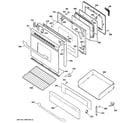 Hotpoint RGB790SEHBSA door & drawer parts diagram