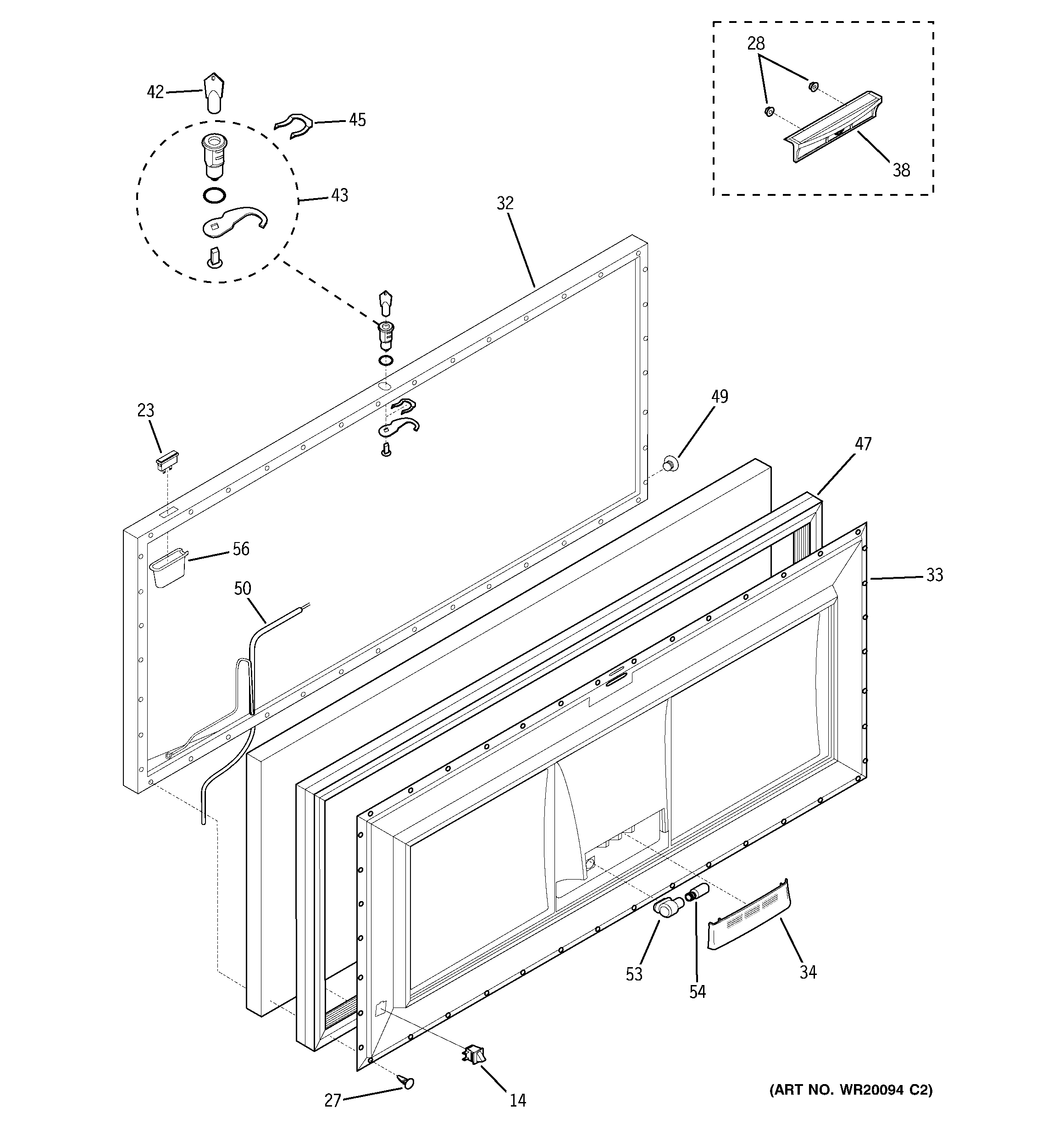 Freezer door