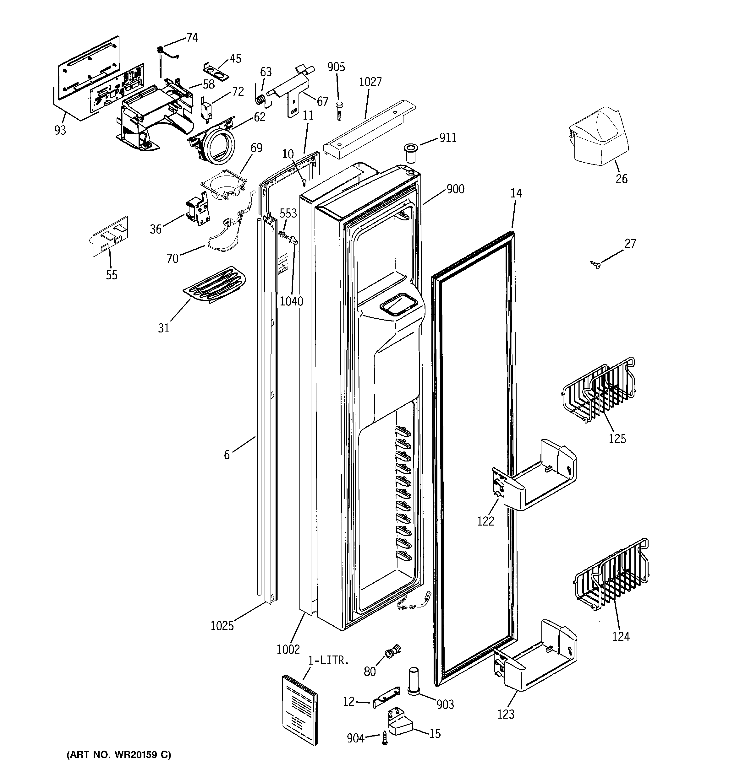 Freezer door