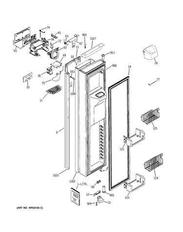 Freezer door