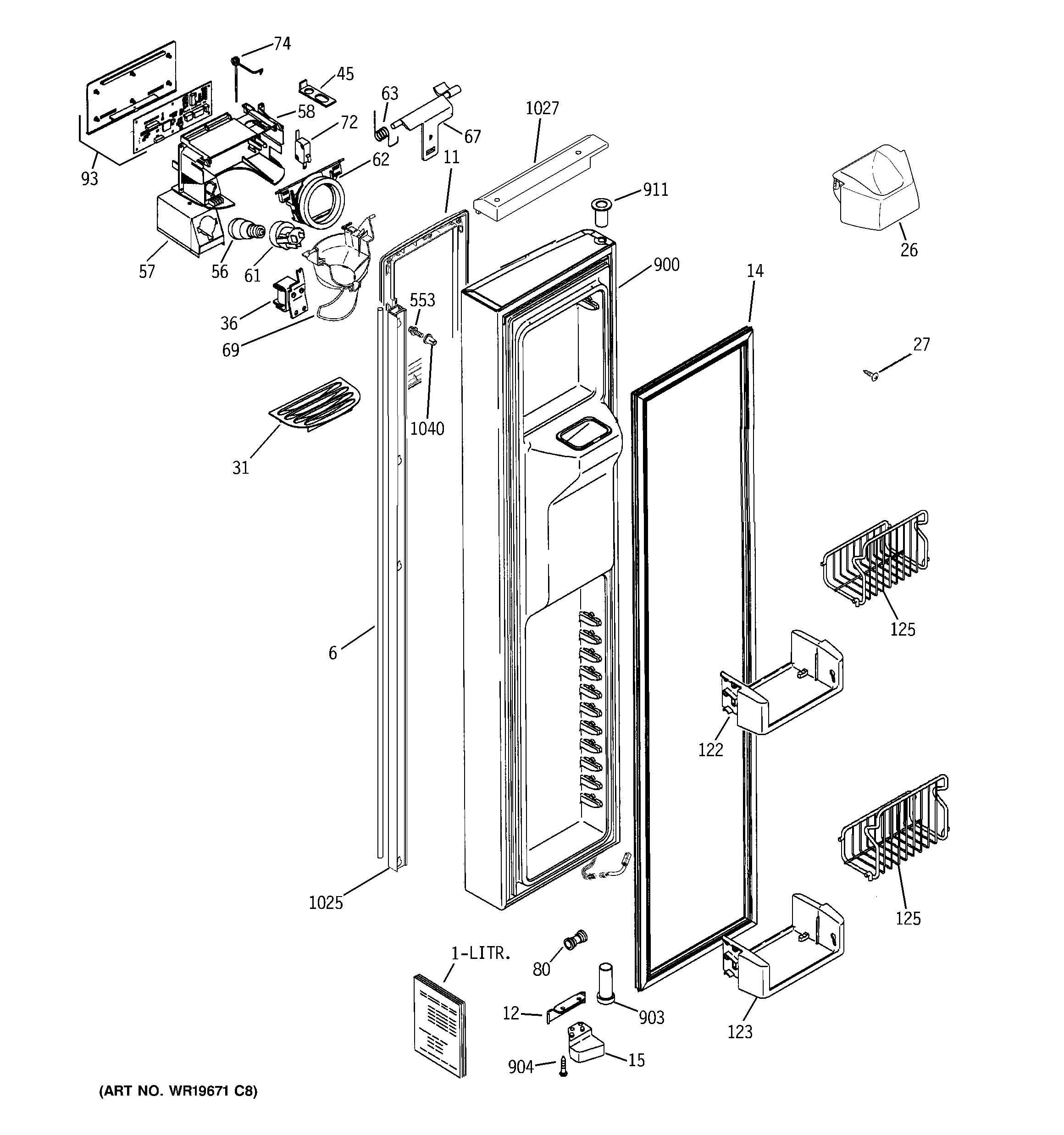 Freezer door