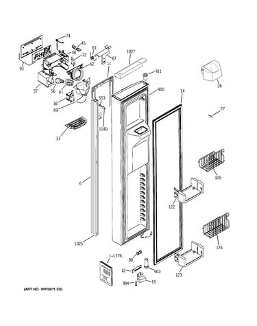 Freezer door