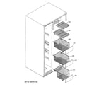 GE GCE21MGTIFSS freezer shelves diagram