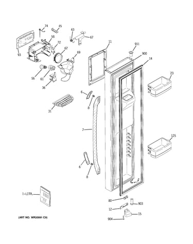 Freezer door