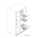GE GCE23LGWHFSS freezer shelves diagram