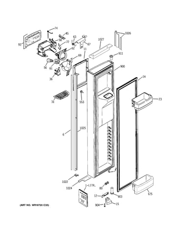 Freezer door