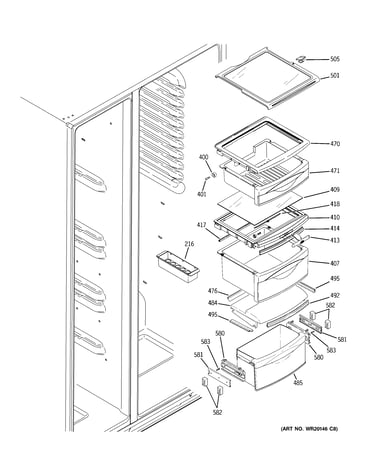 Fresh food shelves