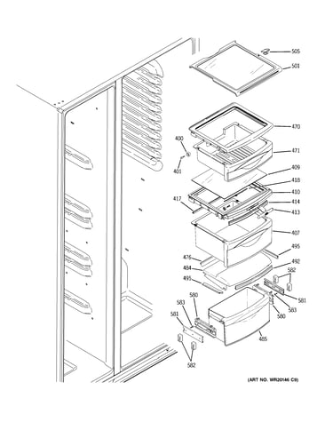 Fresh food shelves