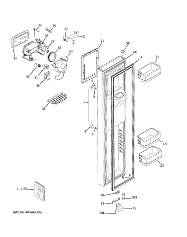 Freezer door