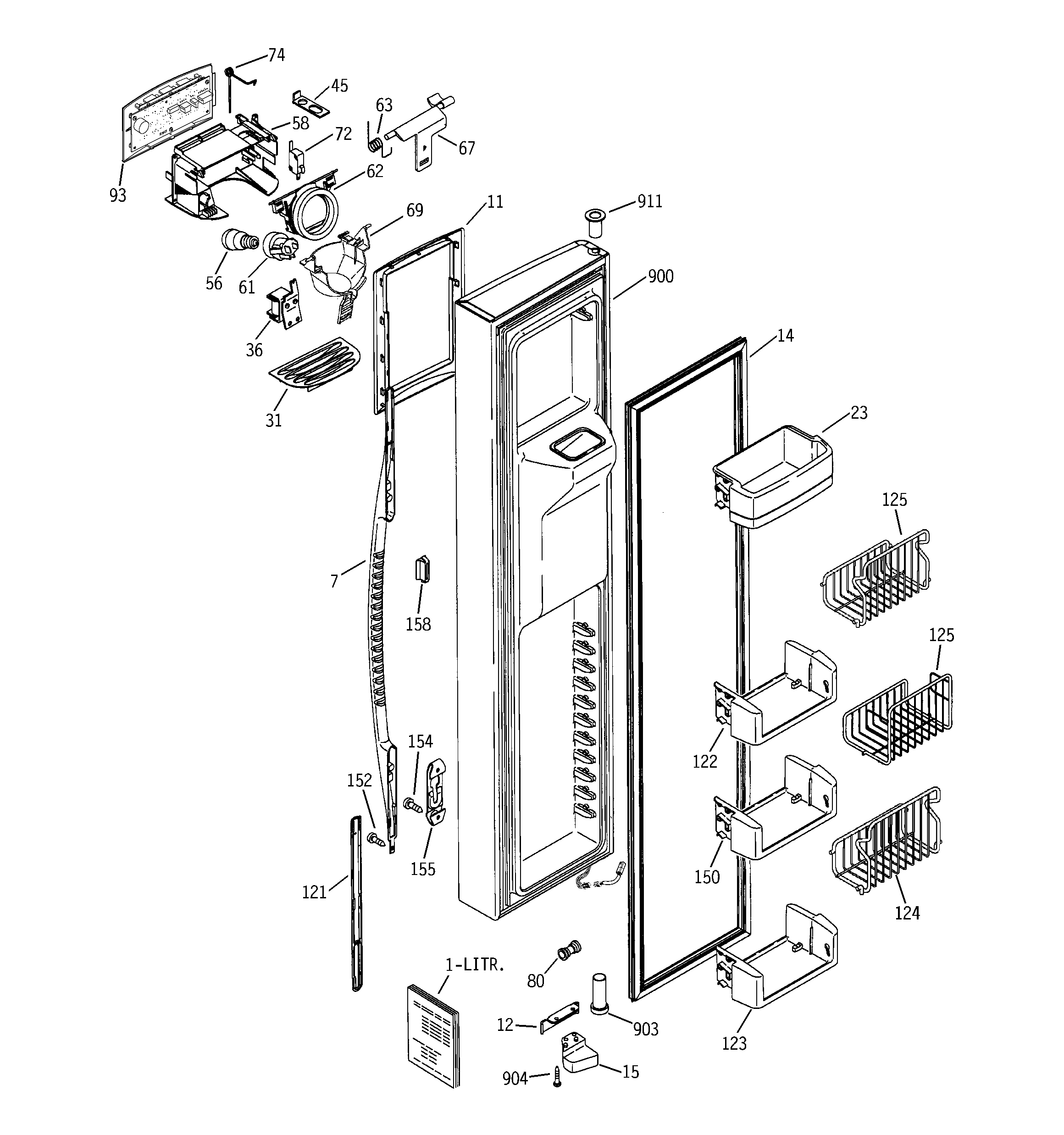 Freezer door