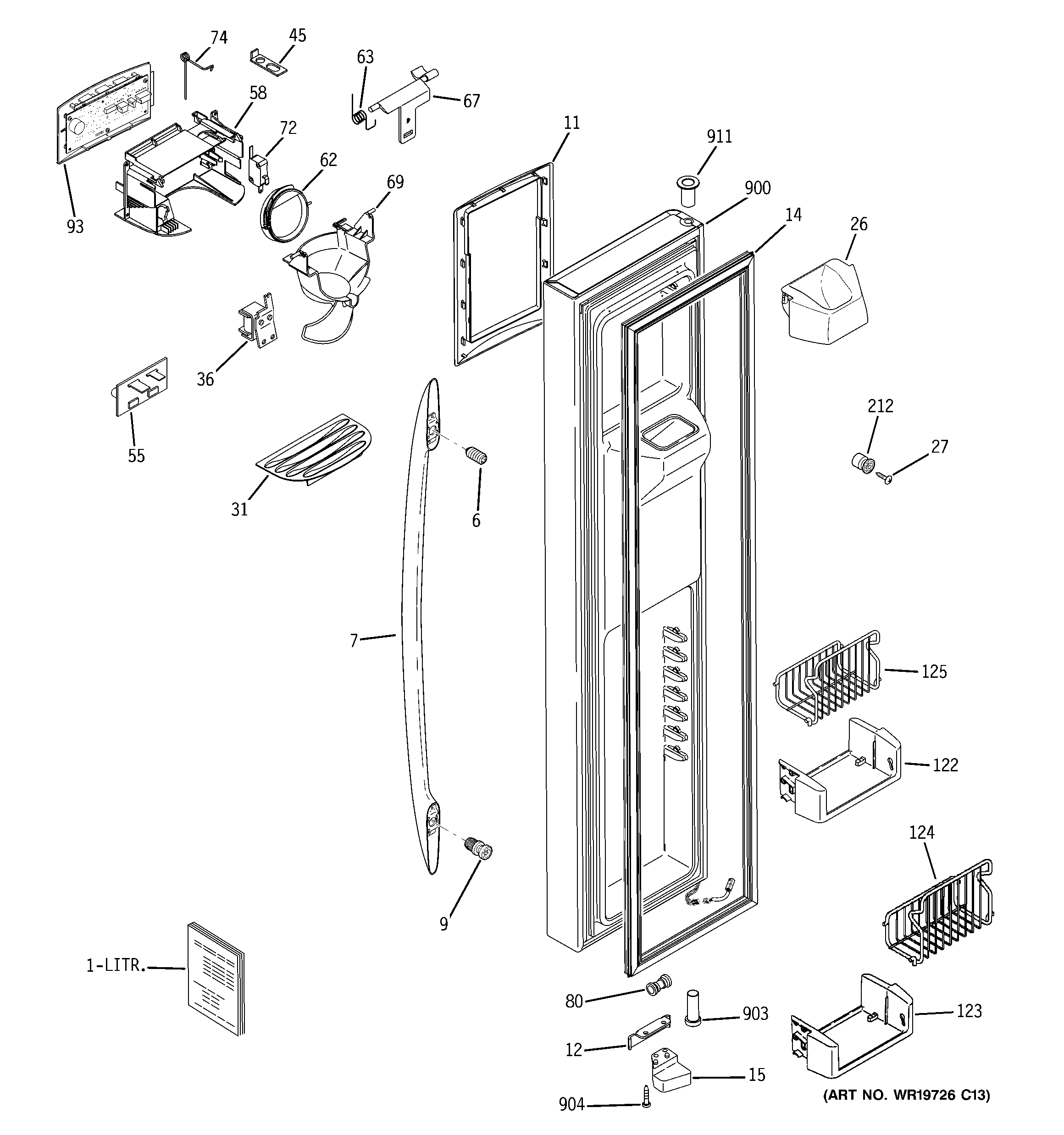 Freezer door