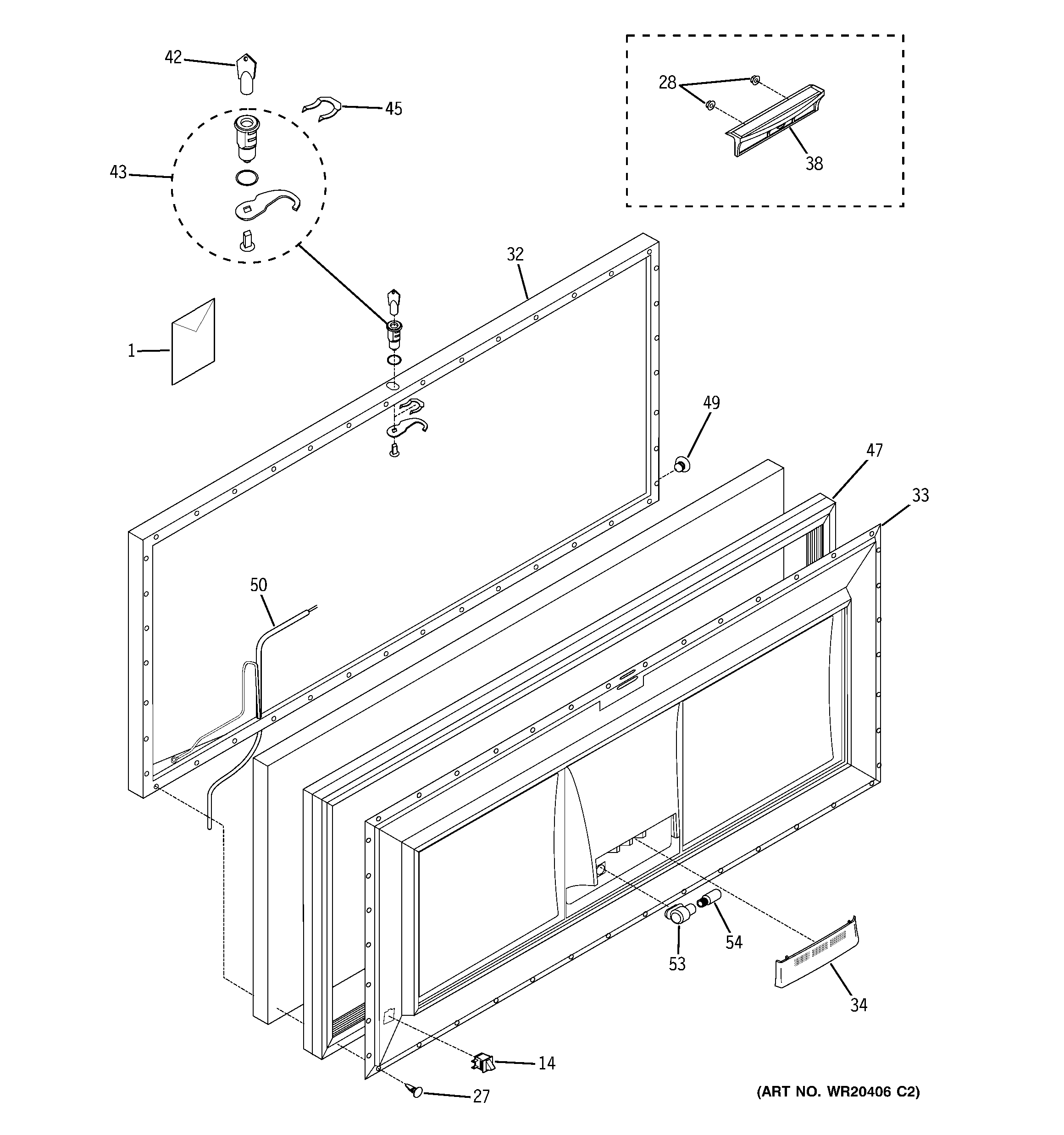 Freezer door