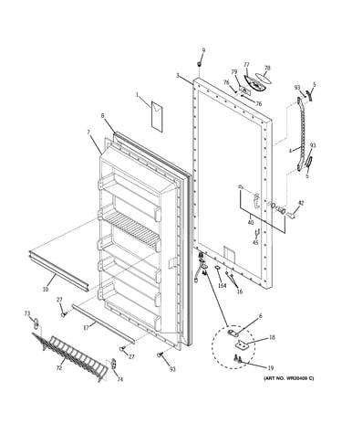 Freezer door