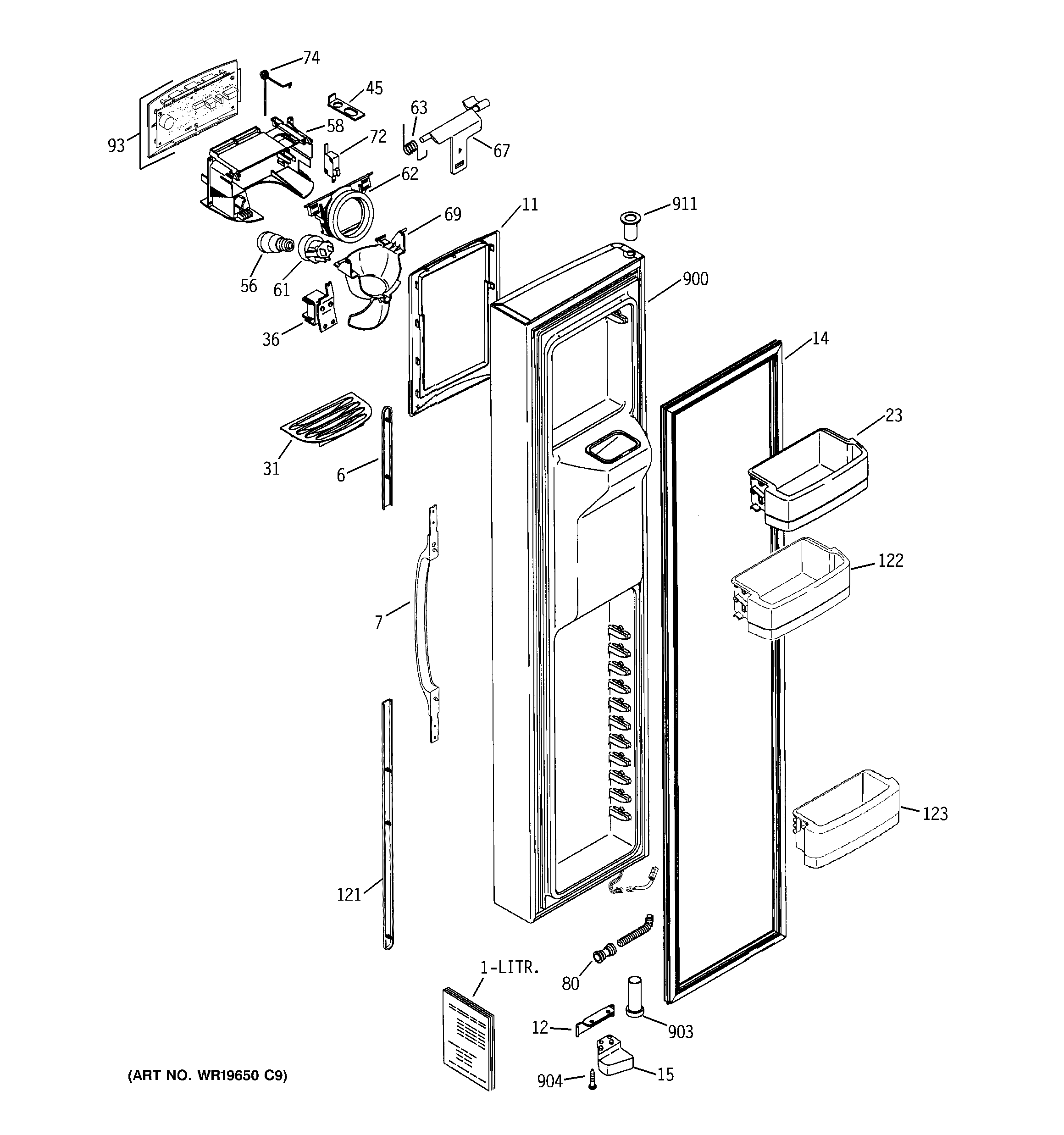 Freezer door