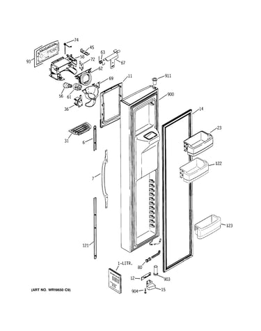 Freezer door