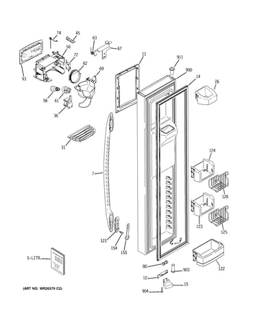 Freezer door