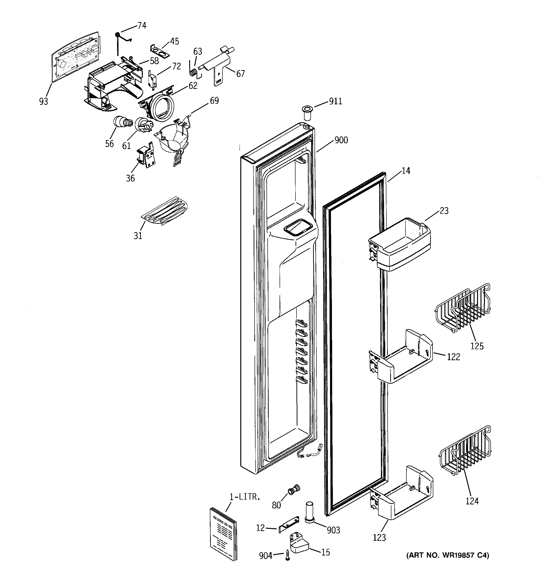 Freezer door