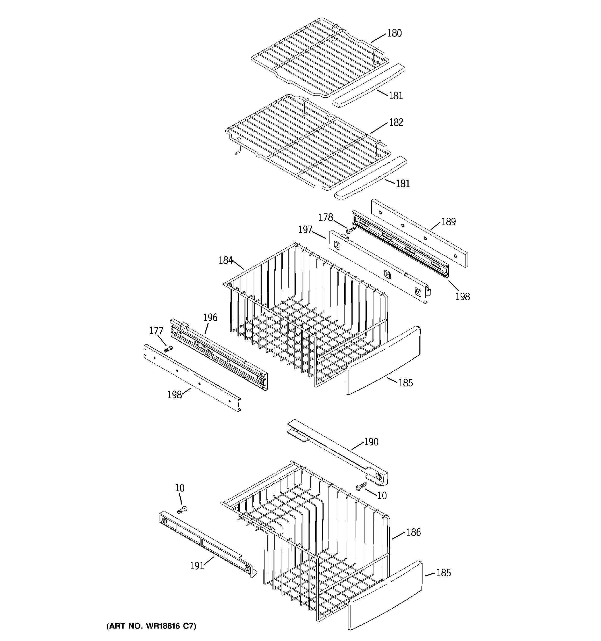 Freezer shelves