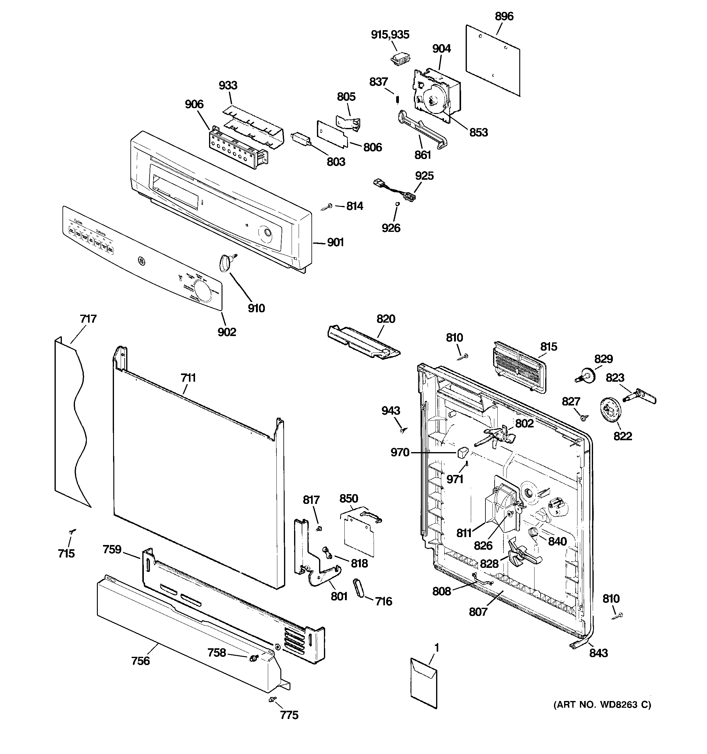 ESCUTCHEON & DOOR ASSEMBLY