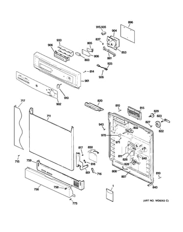 Escutcheon & door assembly