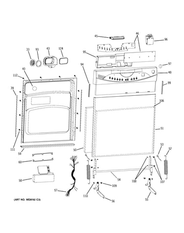 Escutcheon & door assembly