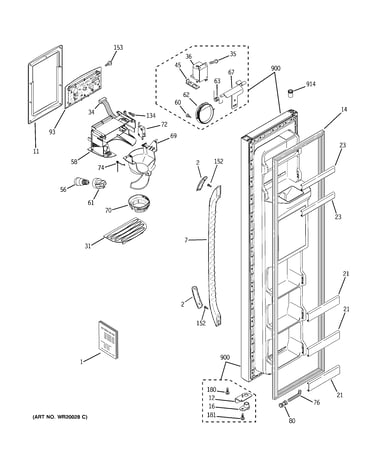Freezer door