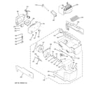 GE GSHL6PHXBELS ice maker & dispenser diagram