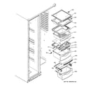 GE GSHL6PHXBELS fresh food shelves diagram