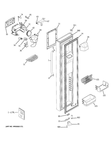 Freezer door