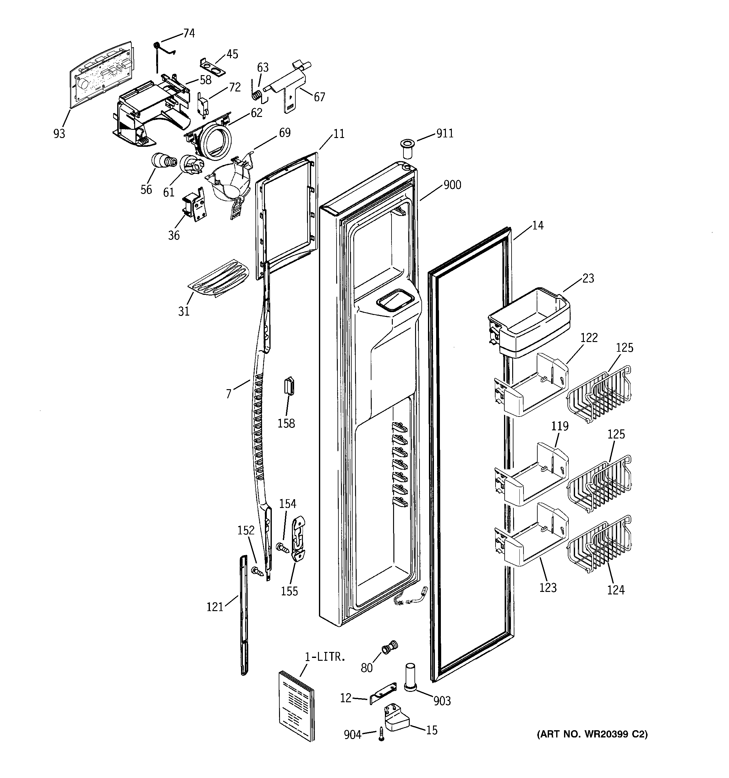 Freezer door