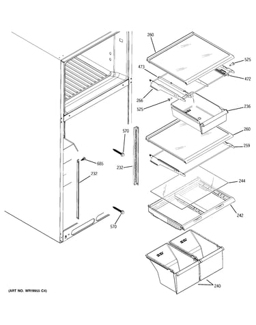 Fresh food shelves