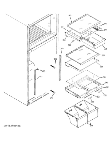 Fresh food shelves