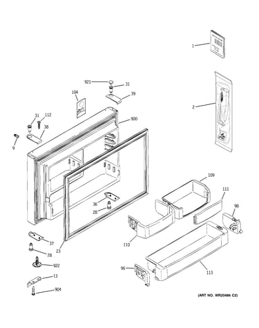 Freezer door