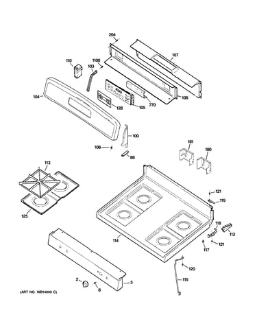 Control panel & cooktop