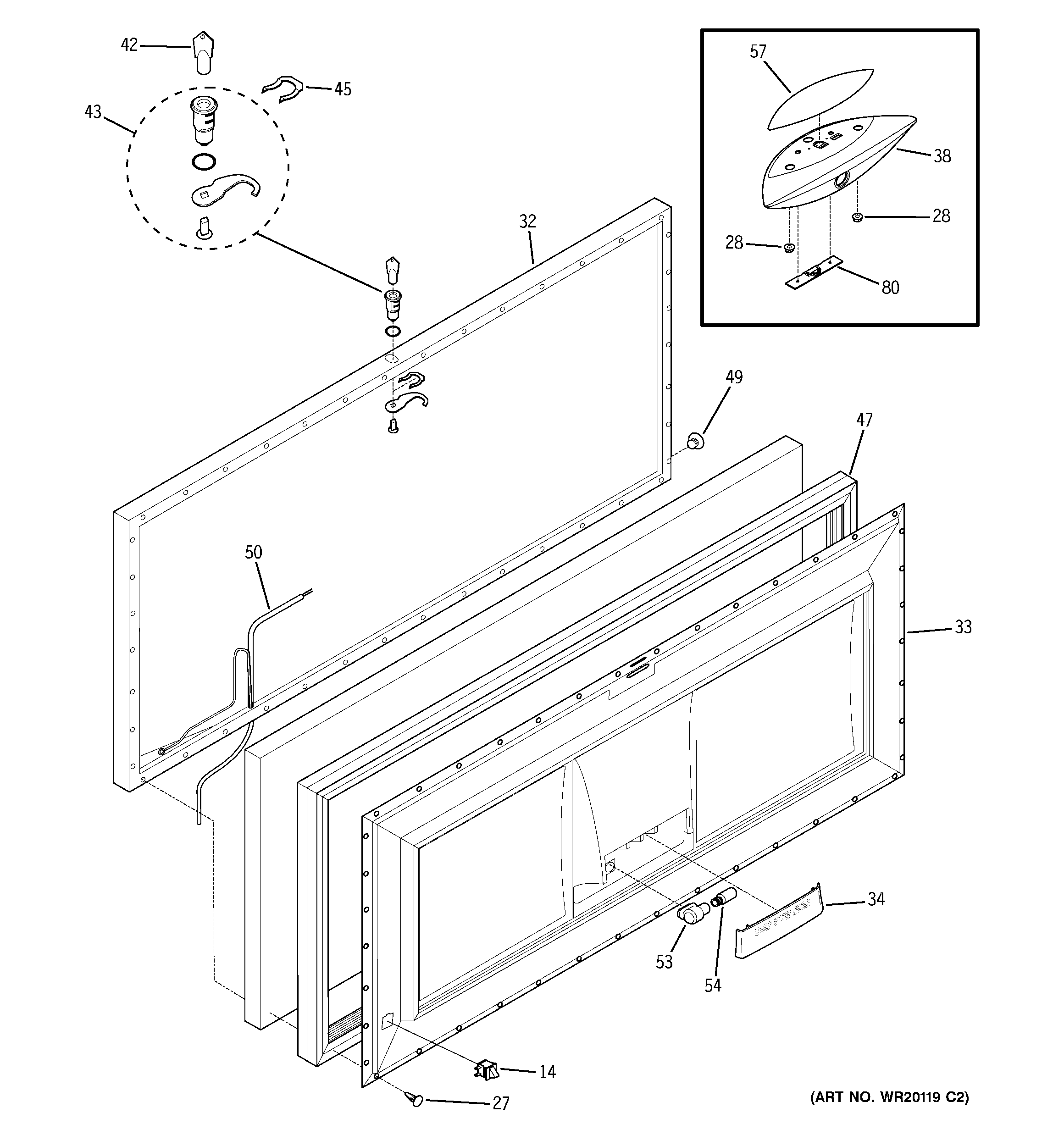 Freezer door