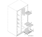 GE ESHF5MGXBEWW freezer shelves diagram