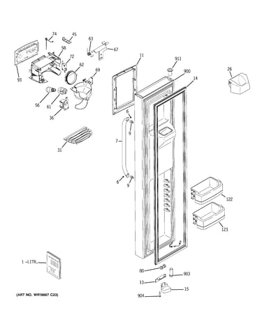 Freezer door