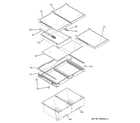 GE GBSC3HBXARWW fresh food shelves diagram