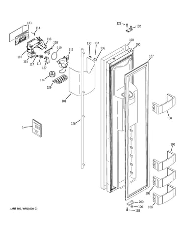 Freezer door