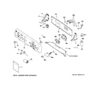 GE GCSR2090H0WW controls & backsplash diagram