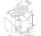 GE GCSR2090H0WW cabinet, cover & front panel diagram