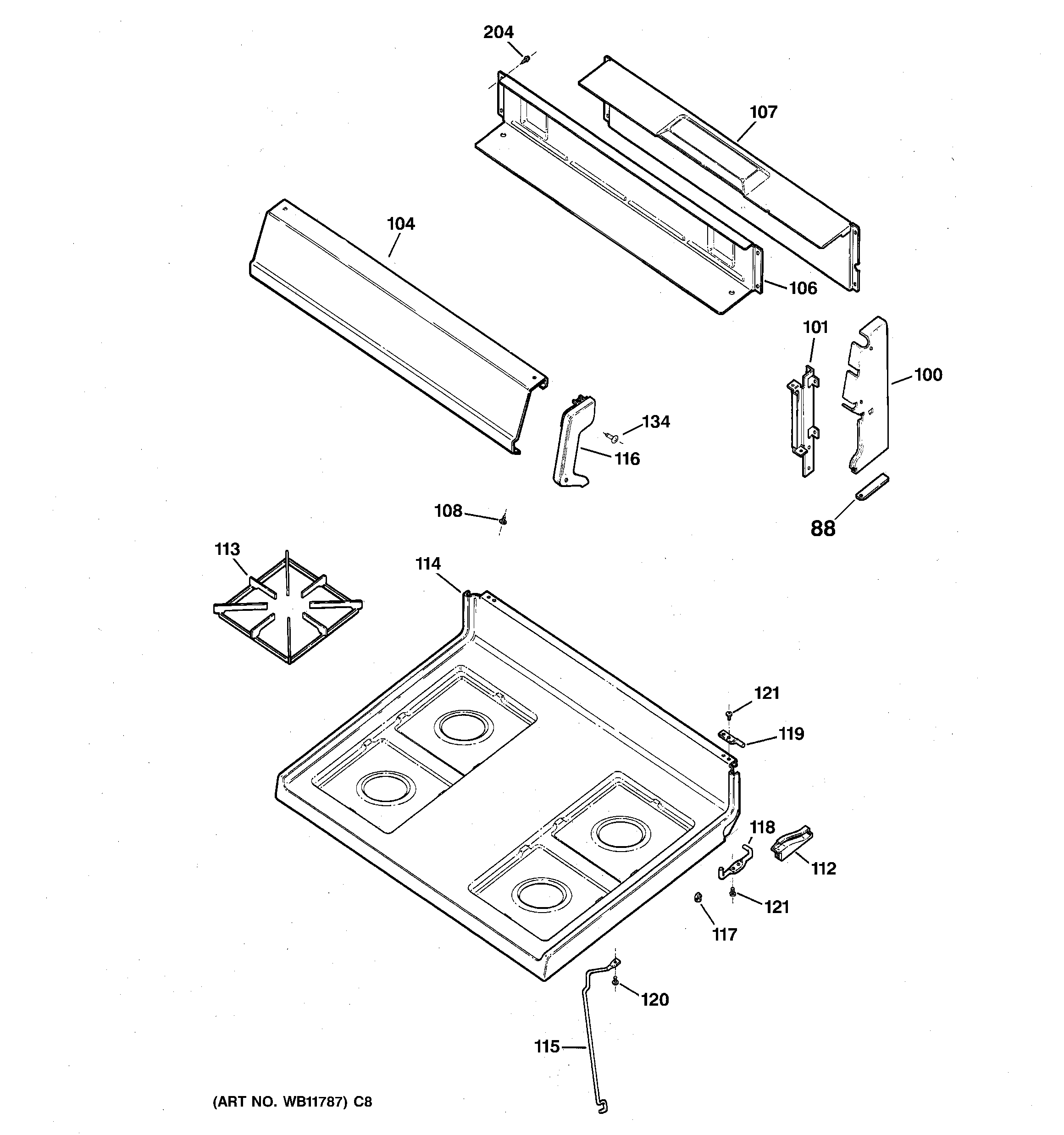 CONTROL PANEL & COOKTOP