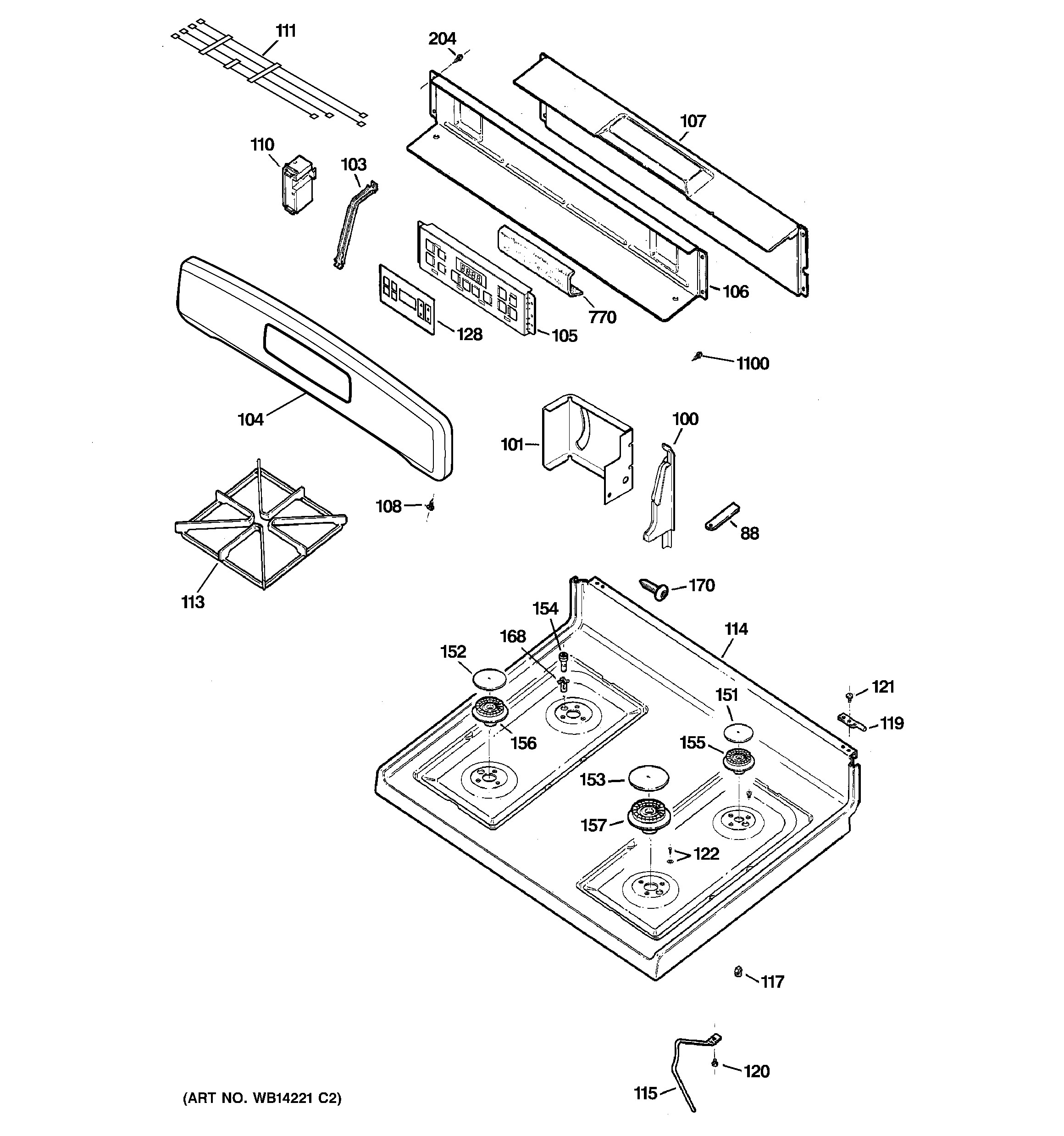 CONTROL PANEL & COOKTOP